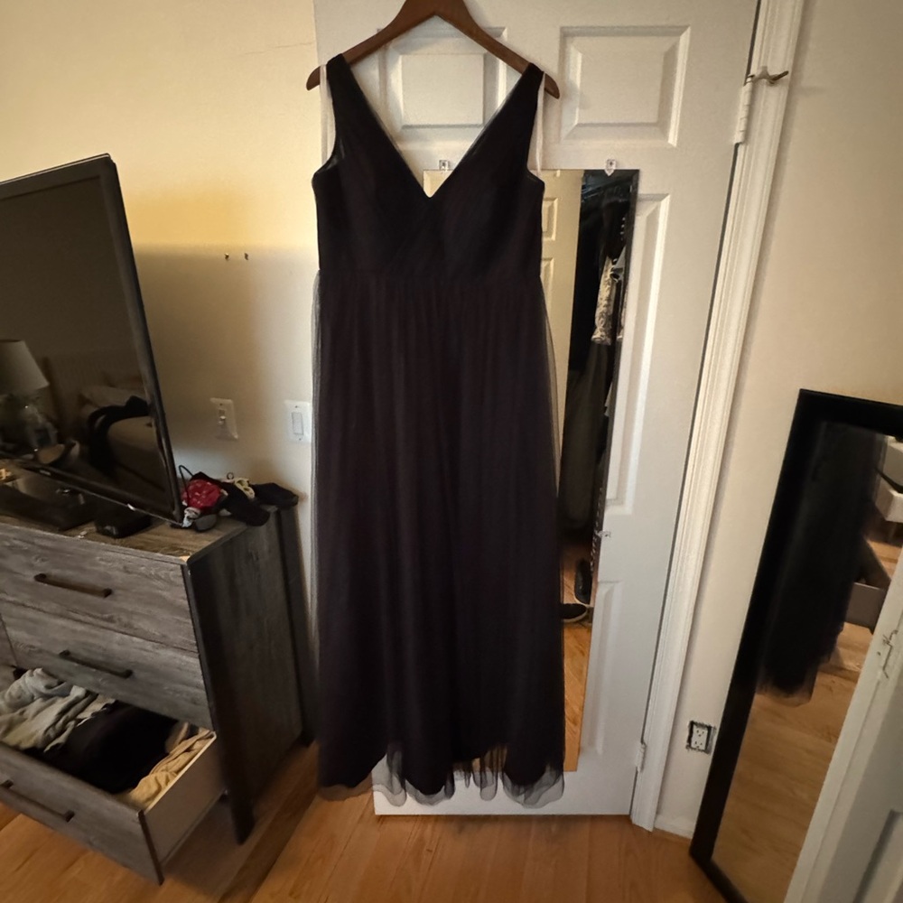 Revelry Black Maxi Gown with V-Neck Sleeveless Design for Weddings